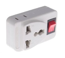 Multifunctional double flat pin with switch converter conversion plug one change three universal travel sockets