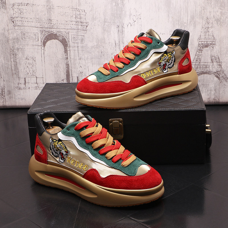 European station increased thick sole casual shoes men sneakers 2022 new vintage Agan shoes spring red shoes