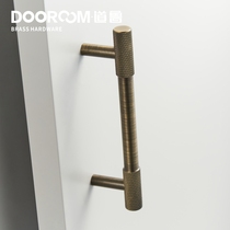 Dauru solid brass handmade antique bronze knurled hammer pattern furniture drawer cabinet door handle all copper