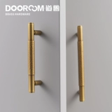 Daulu латунная ручная работа, кованая желтая античная медная ручка Т-образная ручка с двойным отверстием для ящика, дверная мебель, медная ручка