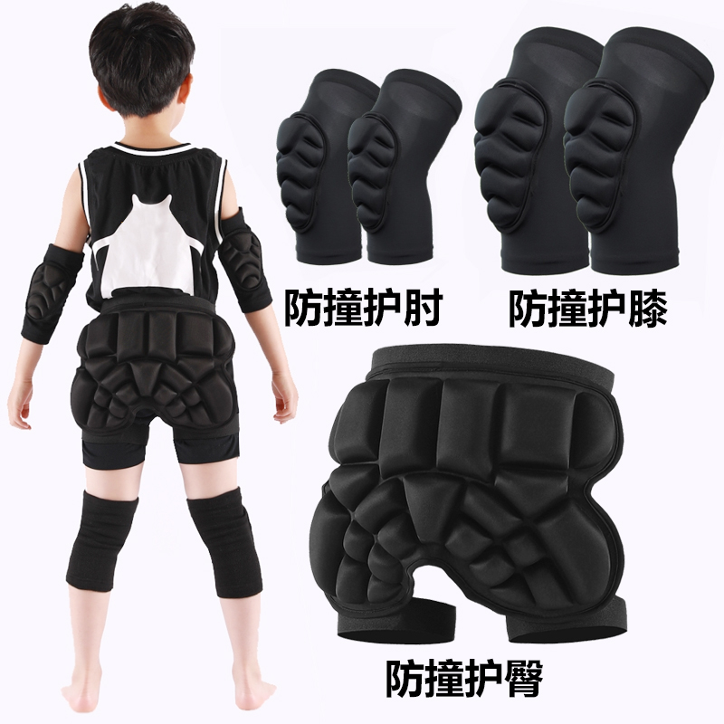 Children's knee elbow anti-wrestling thin sports wheel skating safety cap cycling self-balanced car soft sheath set summer