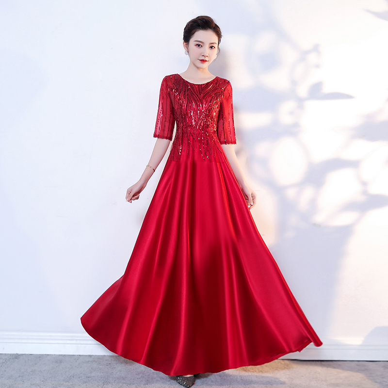 Choir Performance Clothing, Women's Long Dress, Poetry Recitation, Red Song Stage Competition Performance Clothing, Adult Chorus Dress Choir Performance Clothing, Women's Long Dress, Poetry Recitation, Red Song Stage Competition Performance Clothing, Adult Chorus Dress
