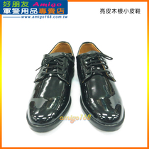 Bright leather wooden root military casual shoes ~ leather shoes bright leather shoes military casual shoes leather shoes black leather shoes ~ direct shipping from Taichung Taiwan