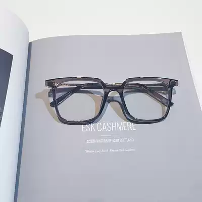South Korea Korean version of ulzzang full frame square frame glasses frame men and women can be equipped with myopia big face trend personality wild