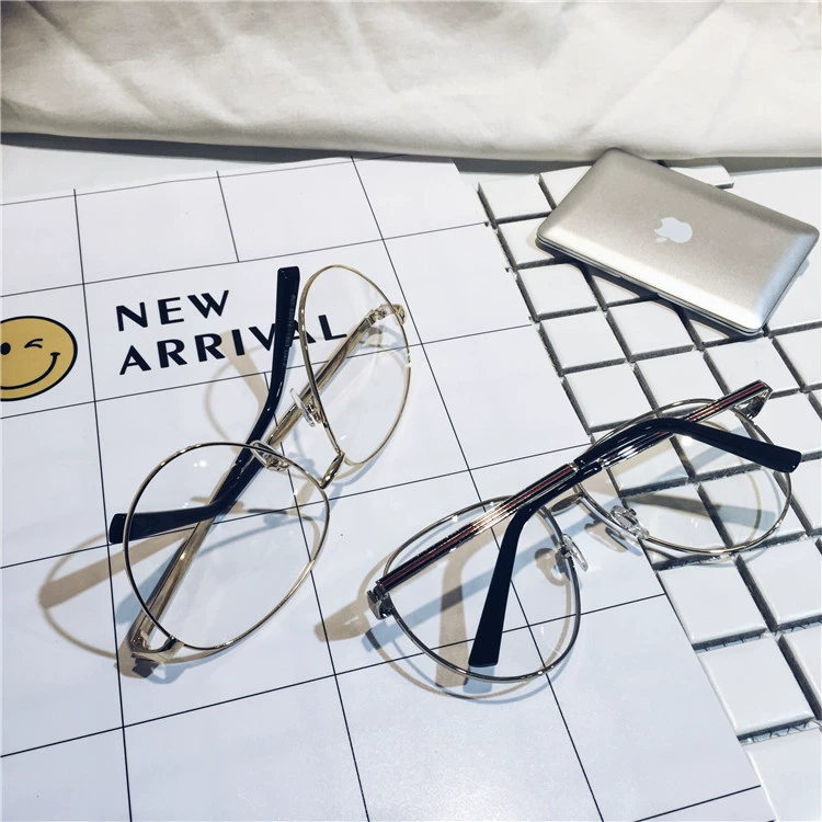 Kính retro kính nữ khung kính nam và nữ kính tròn Li Yifeng sao có cùng kính có thể được trang bị cận thị kính mát nam chính hãng