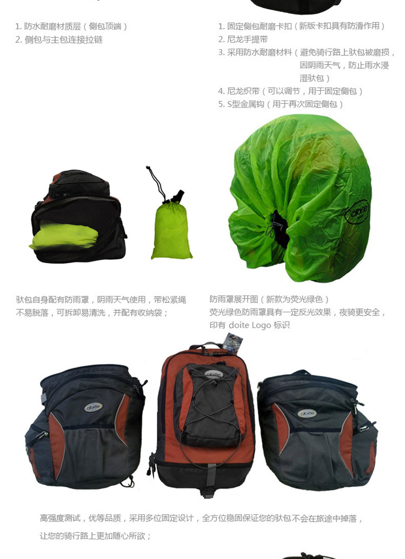 Sacoche pour vélo mixte DOITE - Ref 2217220 Image 23