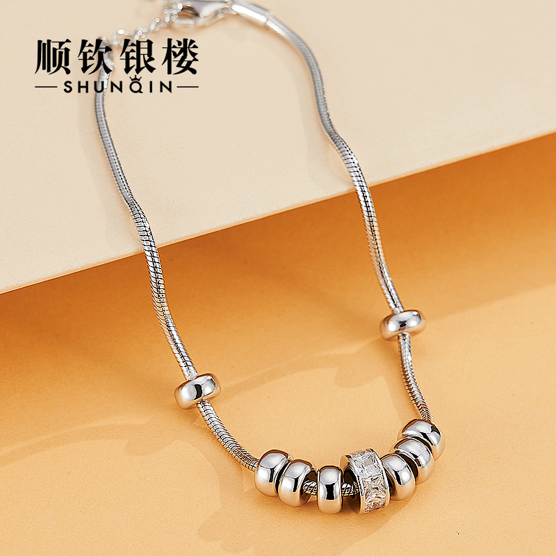 SUN Yinqin Building 925 silver handcuff snake bone handicky style to send her girlfriend's birthday