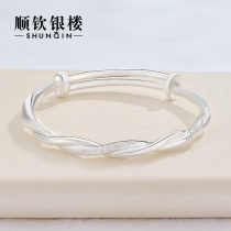 S9999 pure silver bracelet woman Mobius ring foot silver bracelet young with silver bracelet to send girlfriend Seven New Years gift