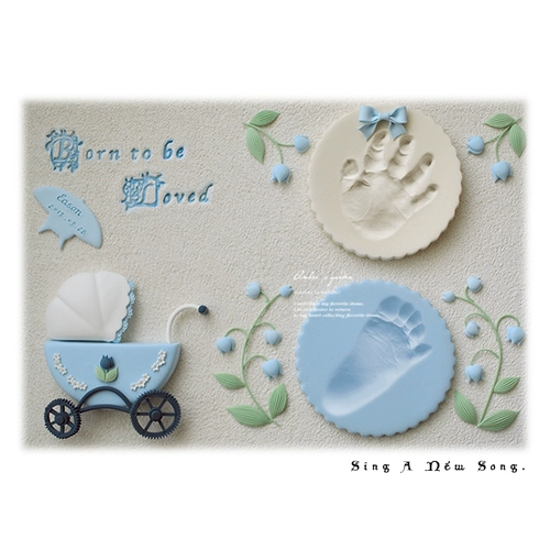 Детские отпечатки рук ручной работы, чернильная подушечка, фоторамка для новорожденных, делается под заказ, подарок на день рождения