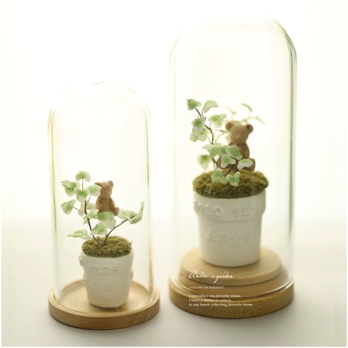 Микровисшивание мини -ивия эмить вечного цветочного моха нефритовое медведь тигр детские волосы