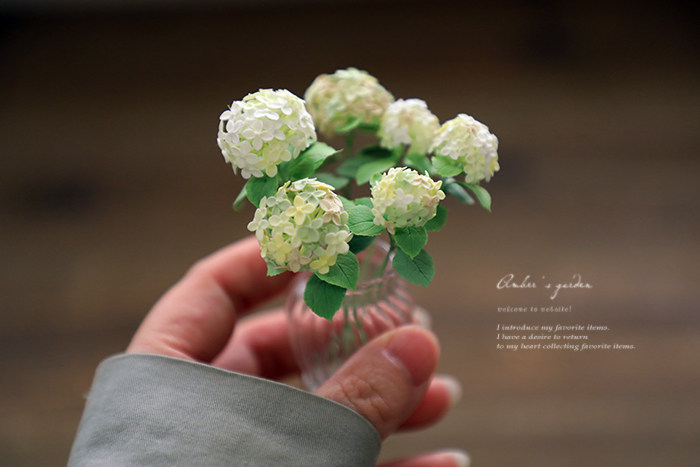 Handmade custom clay miniature mini 6 points 11 points 12 points bjd ob doll house hydrangeas