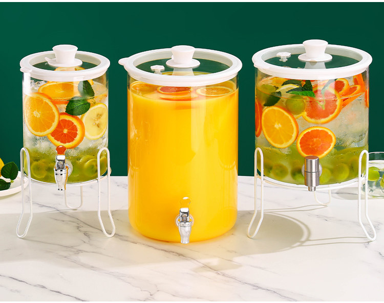 Пузырь бутылки 冷水桶带龙头水果茶桶果汁罐容器可乐桶玻璃泡酒瓶调酒桶啤酒饮料