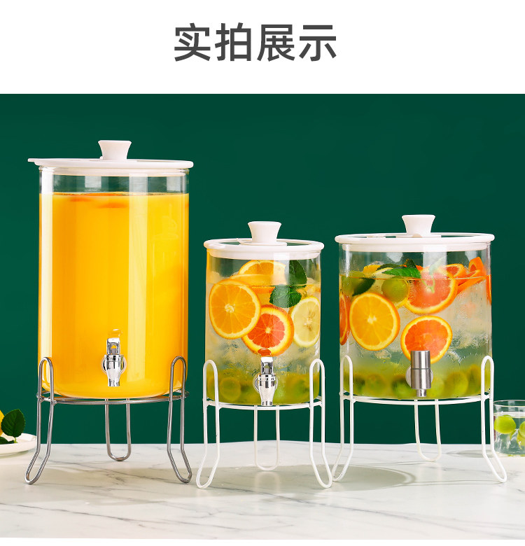 Пузырь бутылки 冷水桶带龙头水果茶桶果汁罐容器可乐桶玻璃泡酒瓶调酒桶啤酒饮料