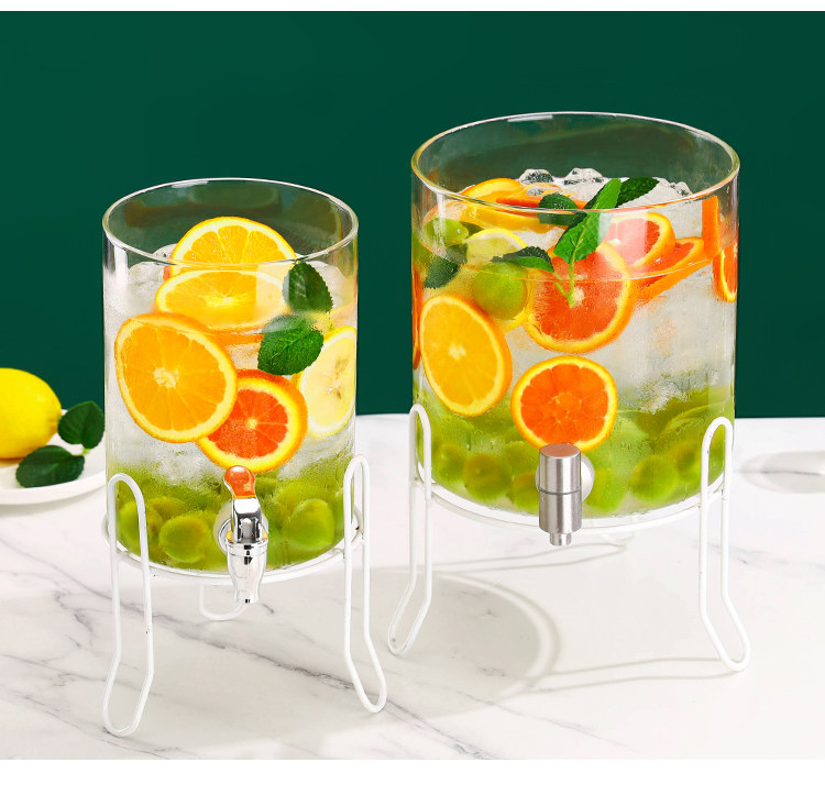 Пузырь бутылки 冷水桶带龙头水果茶桶果汁罐容器可乐桶玻璃泡酒瓶调酒桶啤酒饮料