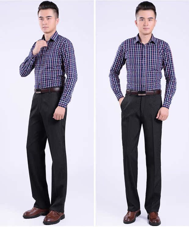 Quần tây nam giản dị mùa xuân và mùa thu quần nam dày phù hợp với quần trung niên quần jean nam cao cấp