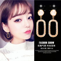 Ancient method gold earrings 2021 new fashion fashion personality niche design temperament senior sense light luxury silver ear ornaments