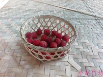  Handmade bamboo hexagonal eye basket Bamboo products Fruit candy storage plate Steamed vegetables small objects Simple small packaging
