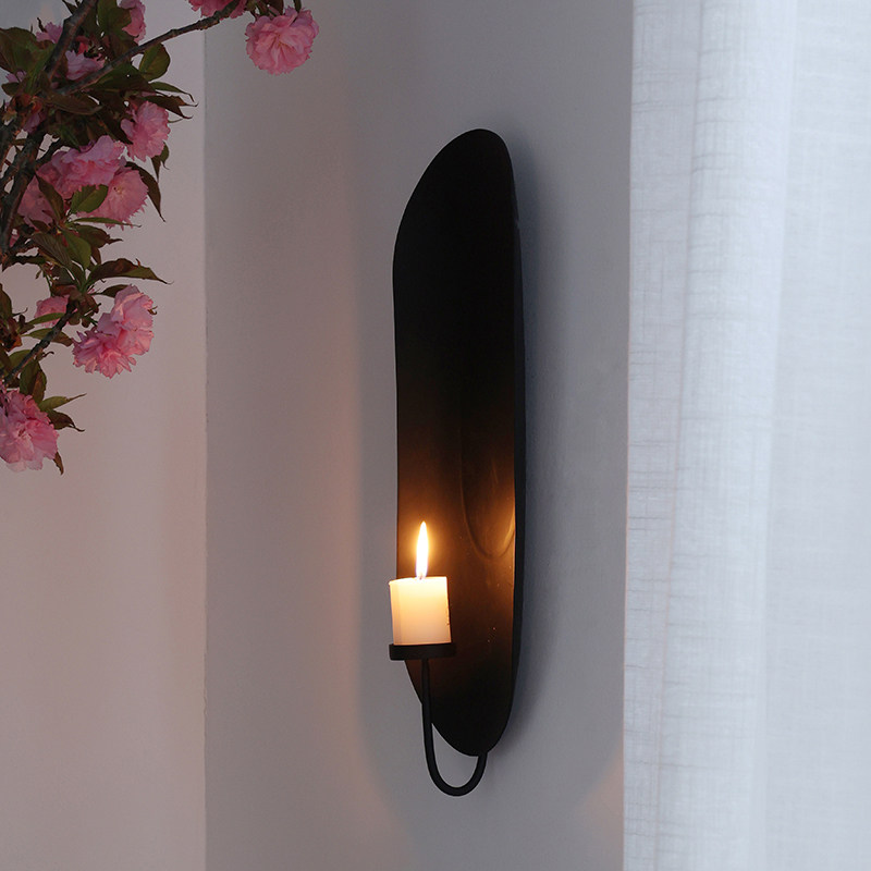 Lily White Law Style Candle Holder Pendant Iron Art Wall Decoration Wax Candle Holder SILENT WIND ART WALL PENDANTS ADVANCED SENSATION SWING PIECE-TAOBAO