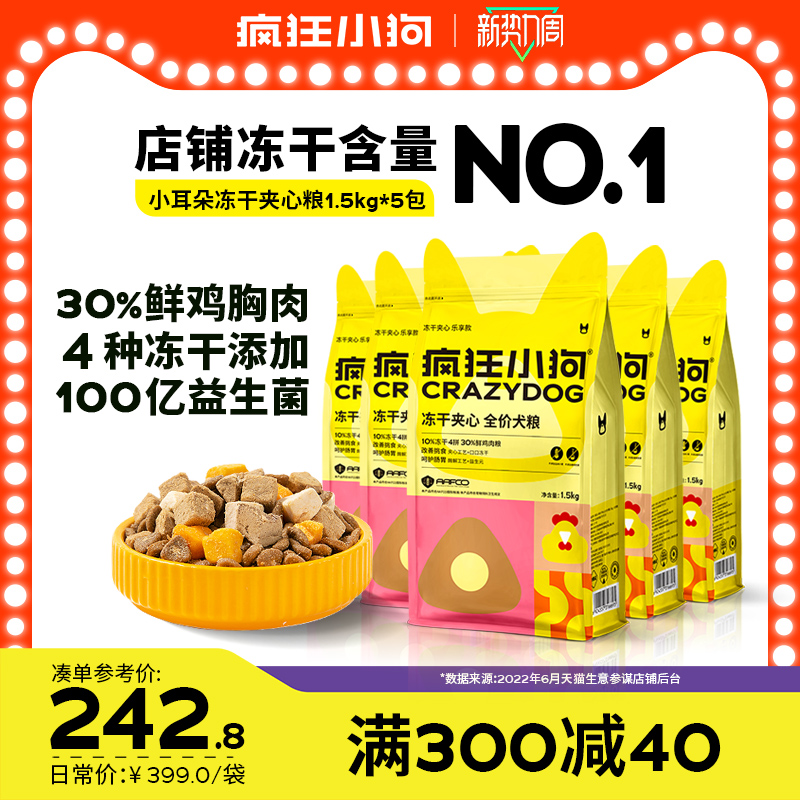 Crazy puppy spelling freeze-dry dog food small dog Teddy Kury puppy dog general-purpose official flagship store
