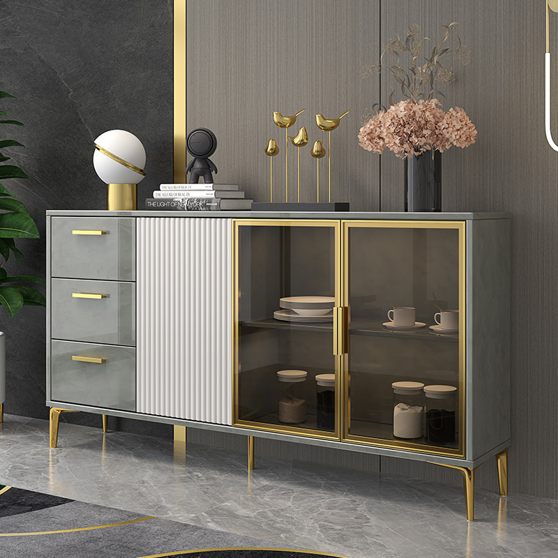 Fancy light and luxurious dining cabinet modern minimalist Xuan Guan Tea Water Cabinet Kitchen Integrated With Wall Containing Cabinet Multifunction Wine Cabinet