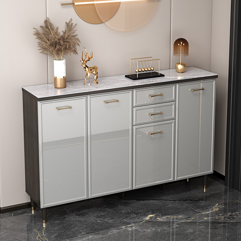 Italian light luxury large capacity shoe cabinet modern extremely simple home door economic type Chinese entry hall locker