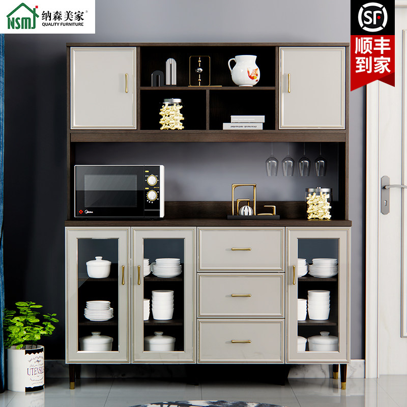 Italian Style Light Extravagant Dining Cabinet Modern Extremely Minimalist Living-room Tea Water Cabinet Kitchen Disposal cupboard with wall Wine Water Cabinet