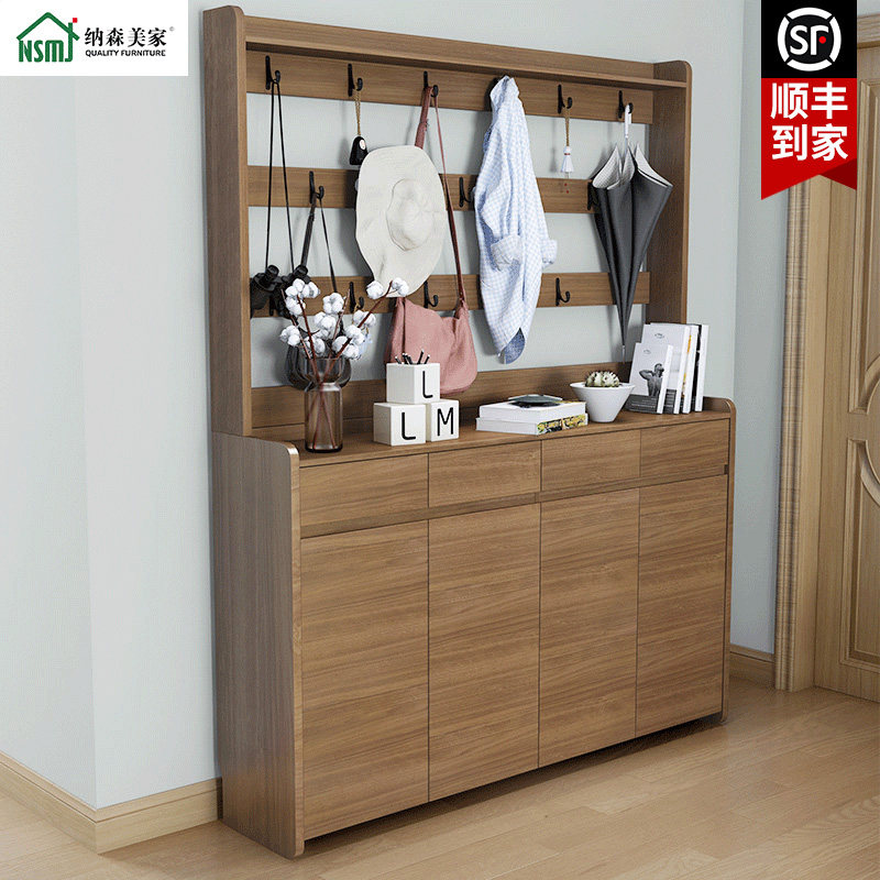 Doorway Shoe cabinet Home Xuanguan Cloister Hood Hung Hanger Combined Door Hall Cabinet Minima Modern Large Capacity Living Room Containing Cabinet