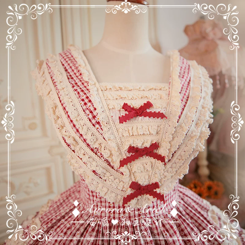 Оригинальное короткое хлопковое платье с бантом, стиль Лолита, Lolita Jsk