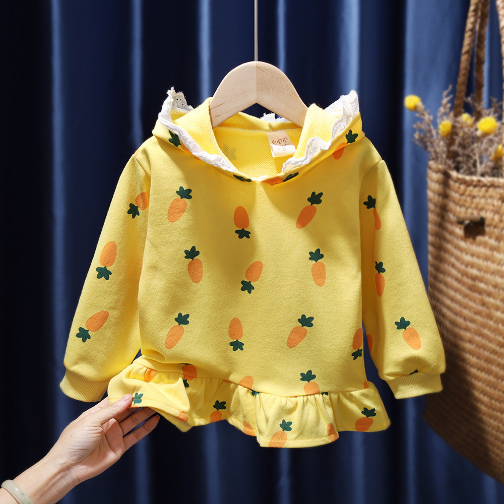 2020 children's clothing spring and autumn baby foreign style dress girls longsleeved sweater