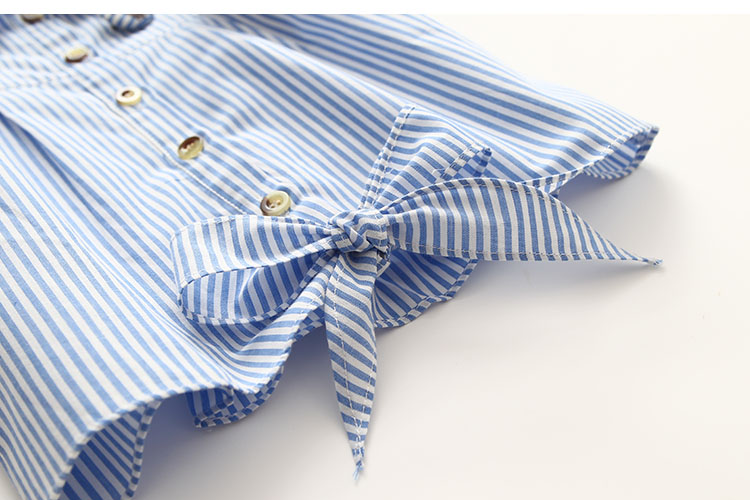 Áo sơ mi nữ mùa hè 2019 trẻ em Áo sơ mi ngắn tay Hàn Quốc bé gái áo mới cotton nữ áo sơ mi búp bê nước ngoài - Áo sơ mi thời trang bé gái