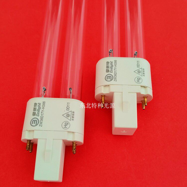 雪莱特ZW36D17Y-H386紫外线杀菌灯36W消毒机灯带臭氧185nm-254nm