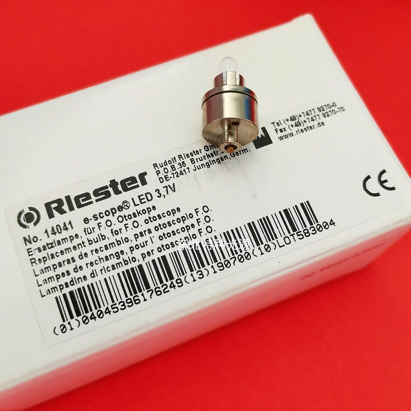 Riester里斯特LED灯泡3.7V检耳镜用于E-scope光纤耳镜灯泡14041