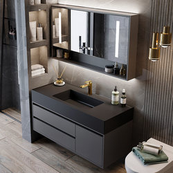 Smart Rock Integrated Basin Bathroom Cabinet Combination Modern Simple Hand Wash Basin Bathroom Sink Bathroom Cabinet