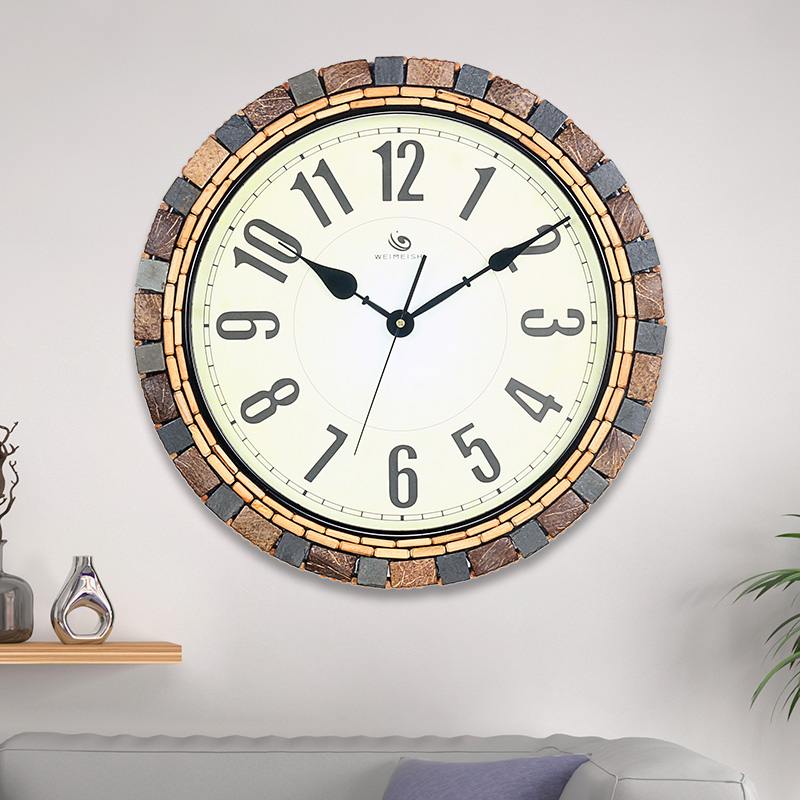 Weimeishi creative fashion living room personality wall clock American clock hanging wall simple clock large free hole