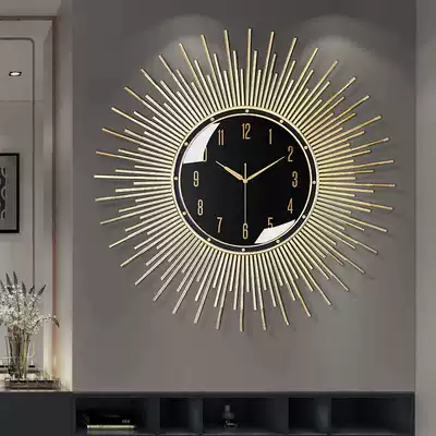 Modern light luxury simple mute quartz clock fashion home living room wall clock personality creative atmosphere European clock