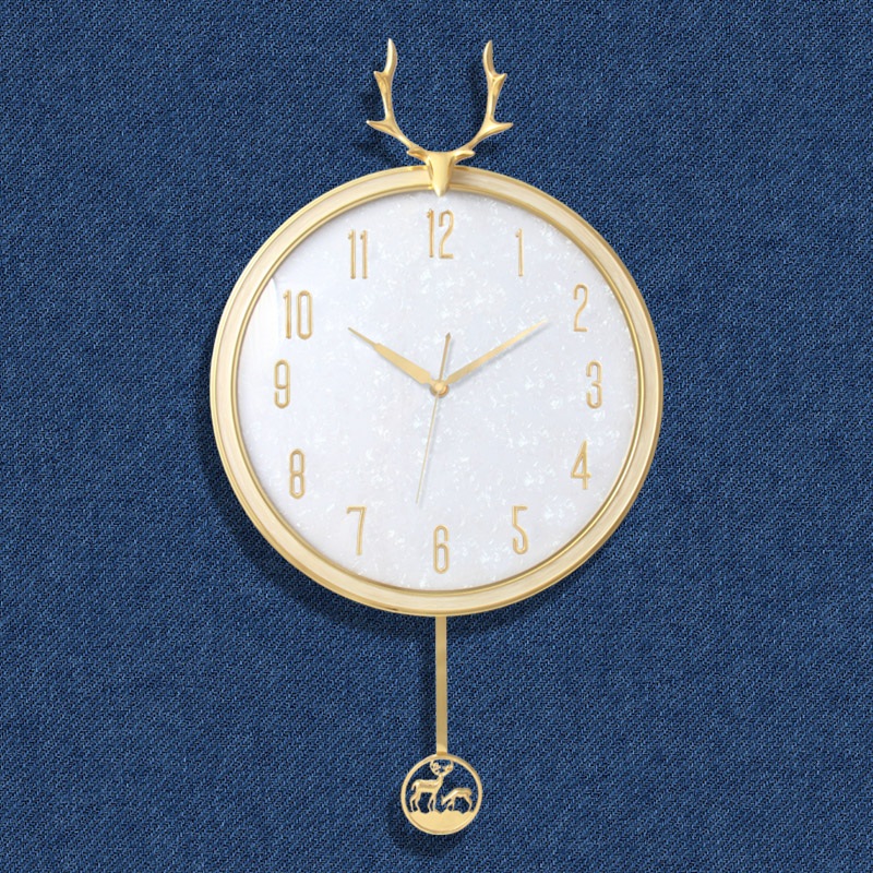 Beautiful clock wall clock Living room household fashion creative Nordic simple net red atmospheric wall clock Silent quartz clock