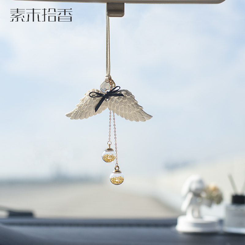 Guardian Angel Car High-End Aromatherapy Pendant Decoration Car Perfume Wings Diffuser Stone Small Gift for Girls