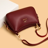 袋鼠 Вместительная и большая сумка на одно плечо, сумка через плечо, для среднего возраста, из натуральной кожи