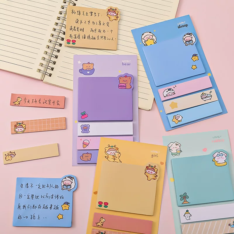 Кавайные липкие заметки Rilakkuma милые мультяшные животные заметки-ленты