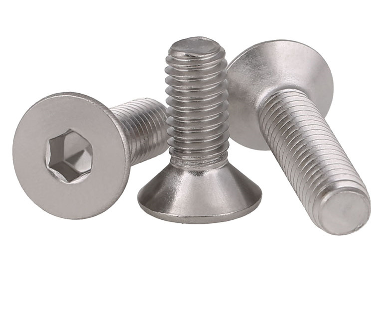 304 stainless steel countersunk head hexagon socket bolt dish head hexagon socket socket head screw 1 8-40*1 4