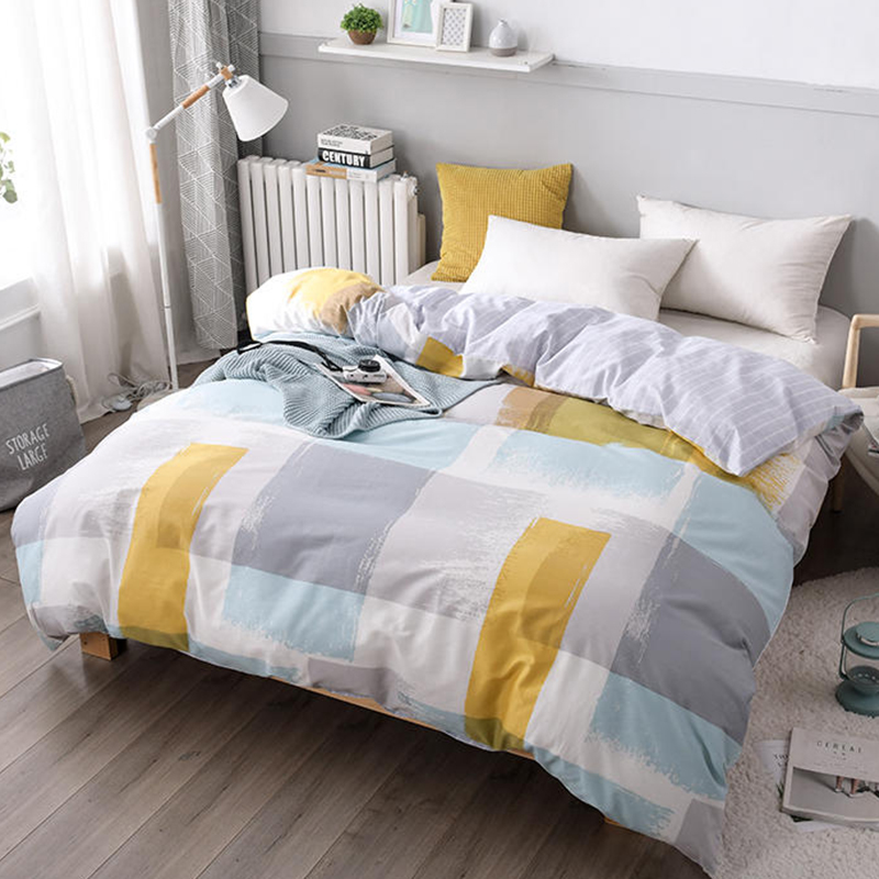 A single - piece cotton is set 100 % cotton - only cotton - style bedroom Nordic style adult single - person is covered by couples