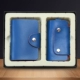 Чехол, синий комплект, из натуральной кожи