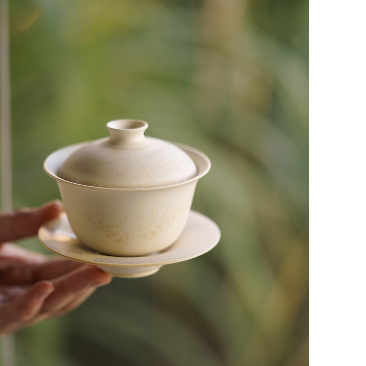 Pastoral View Deed Town Artisanal Cover Bowl Suit Eggshell Pears White Matt Baby Skin Texture Utilita Tea 110ml-Taobao