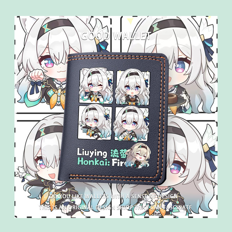 Game Character Firefly Cartoon Style Simple Wallet Short Compact Student Cute Coin Purse Tt Game Character Firefly Cartoon Style Simple Wallet Short Compact Student Cute Coin Purse Tt
