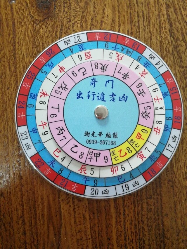 Taiwan Qimen special disk for good and bad luck when traveling and escaping, with instructions for use, produced by Xie Guanghua