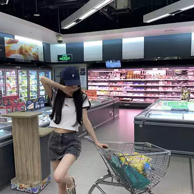 JoyingFeng (bubble expert) Gray a denim skirt female summer thin skirt