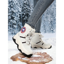 Snow boots for women 2024 new winter velvet thickened warm womens shoes waterproof thick sole Northeast cotton shoes trend
