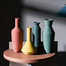 Morandi Color Nordic Style Creative ins Ceramic Dry Flower Vase Living-room Flower Arrangement Modern Minimalist Decorative Pendulum
