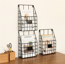 Nordic Iron Art Bookshelves Dormitory Magazine Racks Brief Living Room Wall-mounted Press Shelf Wall Deco Shelf Shelve Shelf