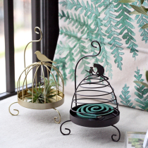 Nordic ins vintage metal mosquito coil frame ornaments Home accessories Creative hollow iron decorative frame Japanese candlestick